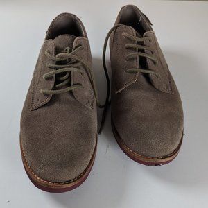 NWT BASS&Co 5723 Made in USA Brown Suede Leather Red Heel Casual Shoes Size 7.5